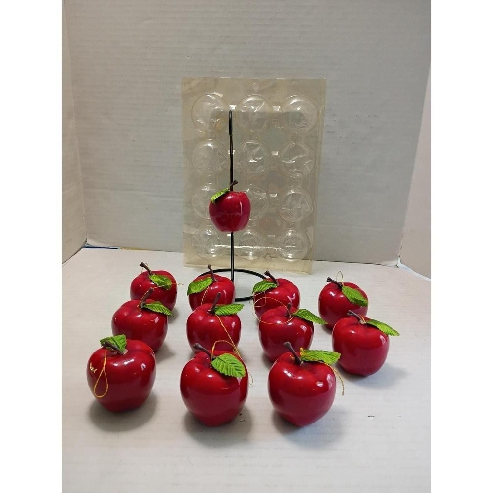Vintage Red Apple Christmas / Holiday Ornaments Crafting Total of 12